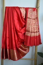 Load image into Gallery viewer, Red Benarasi Katan Warm Silk Saree
