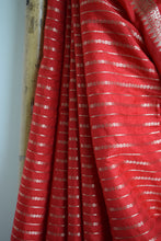 Load image into Gallery viewer, Red Benarasi Katan Warm Silk Saree

