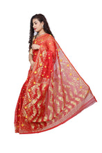 Load image into Gallery viewer, Red Silk Cotton Jamdani Saree
