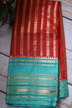 Load image into Gallery viewer, Red Benarasi Katan Warm Silk Saree
