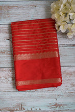 Load image into Gallery viewer, Red Benarasi Katan Warm Silk Saree
