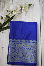 Load image into Gallery viewer, Royal Blue Benarasi Katan Warm Silk Saree
