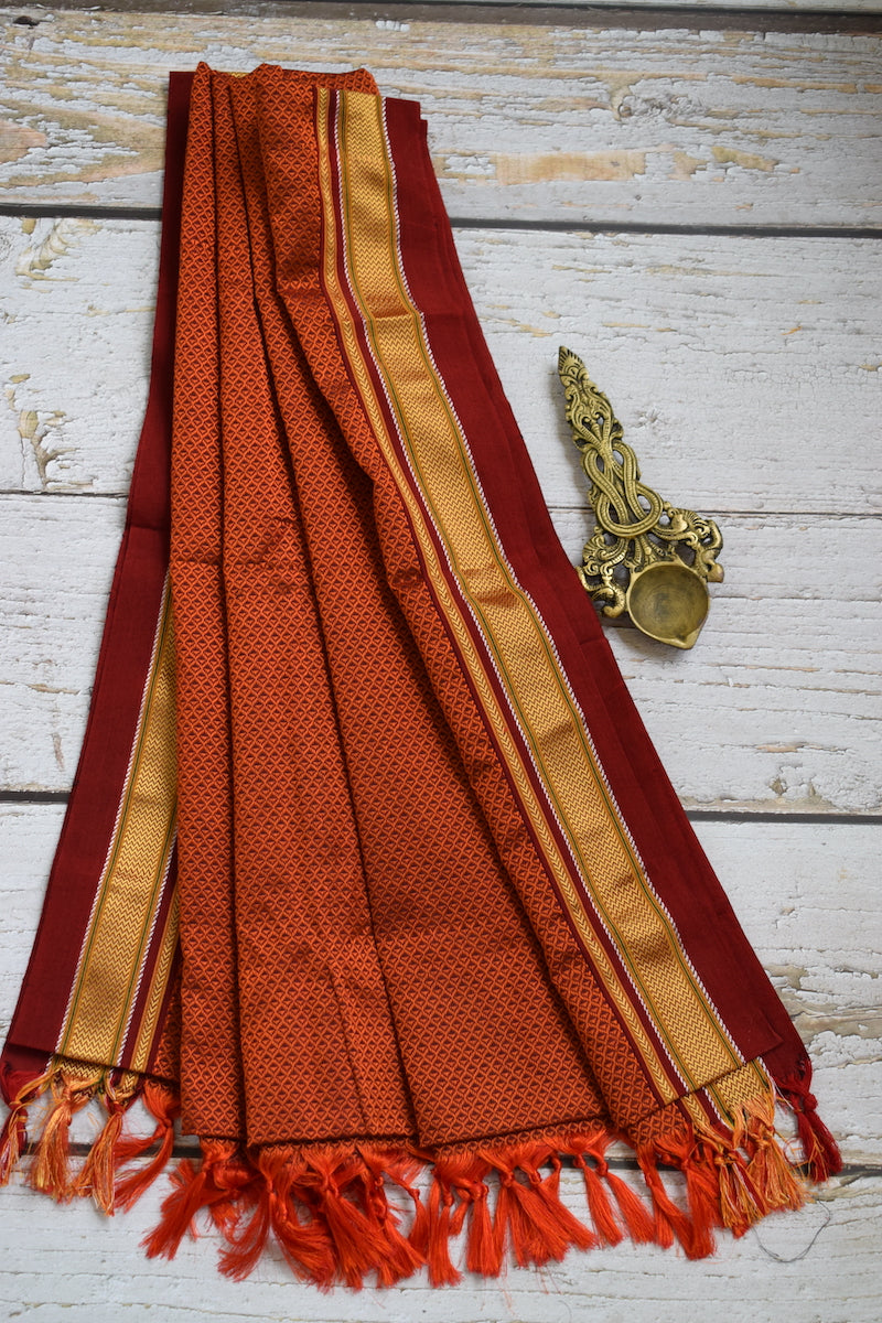Rust Orange Khun Dupatta