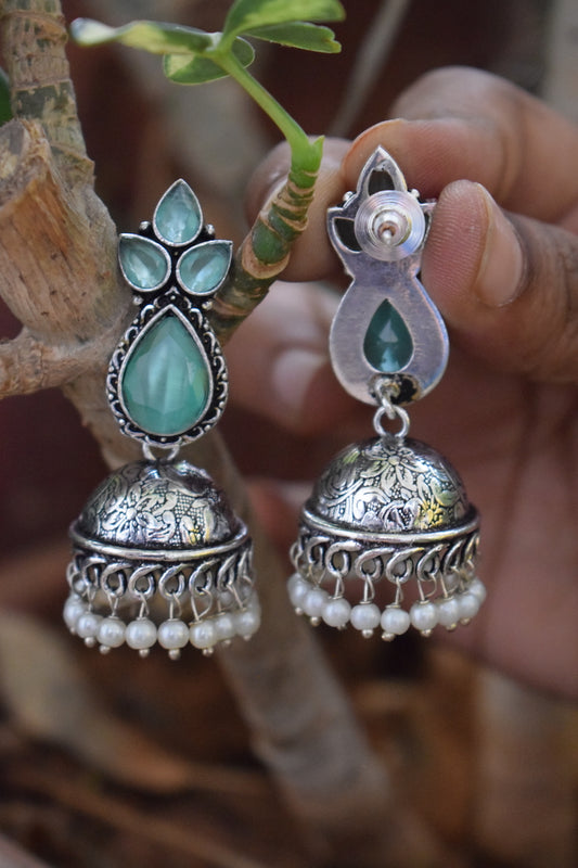 Sea Foam Stone Jhumka