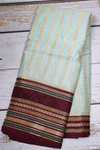 Load image into Gallery viewer, Sea Foam Benarasi Katan Warm Silk Saree
