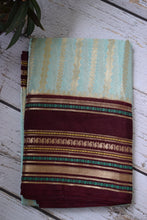 Load image into Gallery viewer, Sea Foam Benarasi Katan Warm Silk Saree
