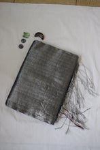 Load image into Gallery viewer, Steel Grey Tissue Cotton Saree
