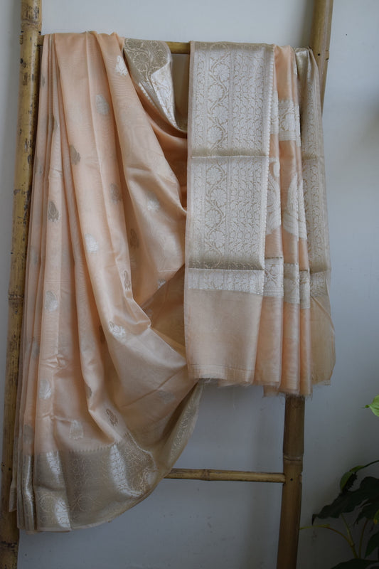 Tan Benarasi Soft Georgette Saree