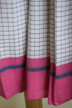 Load image into Gallery viewer, White Pattada Anchu Cotton Saree with Pink &amp; Blue border
