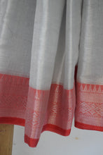 Load image into Gallery viewer, White Linen Saree
