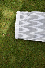 Load image into Gallery viewer, White and Grey Ikkat Cotton Blouse
