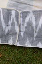 Load image into Gallery viewer, White and Grey Ikkat Cotton Blouse
