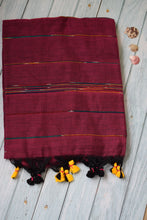 Load image into Gallery viewer, Wine Khesh Cotton Saree
