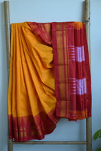 Load image into Gallery viewer, Yellow Ilkal Blended Silk Saree
