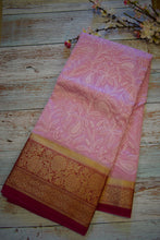Load image into Gallery viewer, Baby Pink Semi Organza Chikankari Benarasi Saree
