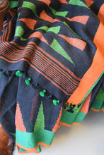 Load image into Gallery viewer, Black Linen Jamdani Saree
