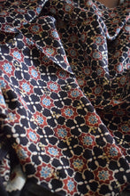 Load image into Gallery viewer, Black Dola Silk Ajrakh Saree
