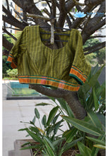 Load image into Gallery viewer, Lime Green Khun Boat Neck Blouse
