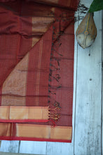 Load image into Gallery viewer, Bright Red Maheshwari Dupatta
