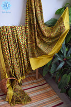 Load image into Gallery viewer, Yellow Modal Silk Ajrakh Saree
