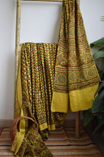 Load image into Gallery viewer, Yellow Modal Silk Ajrakh Saree
