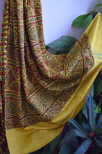 Load image into Gallery viewer, Yellow Modal Silk Ajrakh Saree
