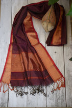 Load image into Gallery viewer, Coffee Bean Brown Maheshwari Dupatta
