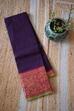 Load image into Gallery viewer, Coffee Bean Brown Kanchi Cotton Saree
