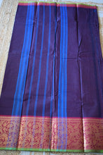 Load image into Gallery viewer, Coffee Bean Brown Kanchi Cotton Saree
