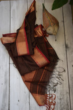 Load image into Gallery viewer, Dark Brown Maheshwari Dupatta
