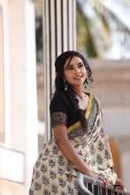 Load image into Gallery viewer, Cream Chanderi Cotton Silk Saree
