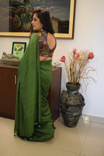 Load image into Gallery viewer, Green Plain Cotton Saree
