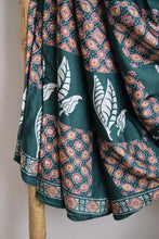 Load image into Gallery viewer, Leaf Green Modal Silk Ajrakh Saree
