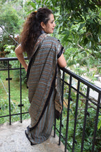 Load image into Gallery viewer, Grey Modal Silk Ajrakh Saree

