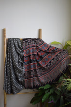 Load image into Gallery viewer, Grey Modal Silk Ajrakh Bandhani Saree
