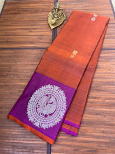 Load image into Gallery viewer, Rust Orange Kanjeevaram Silk Saree
