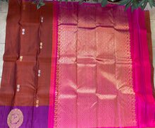 Load image into Gallery viewer, Rust Orange Kanjeevaram Silk Saree
