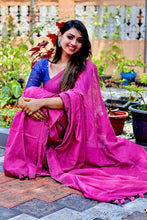 Load image into Gallery viewer, Mauve Plain Cotton Saree
