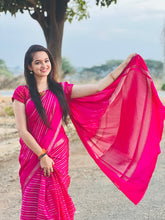 Load image into Gallery viewer, Rani Pink Benarasi Katan Warm Silk Saree
