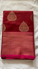Load image into Gallery viewer, Red Kora Silk Benarasi Saree
