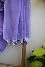 Load image into Gallery viewer, Lavender Plain Cotton Saree
