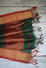 Load image into Gallery viewer, Leaf Green Maheshwari Dupatta
