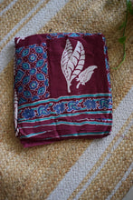 Load image into Gallery viewer, Maroon Modal Silk Ajrakh Saree
