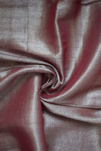 Load image into Gallery viewer, Mauve and Silver Tissue Cotton Saree
