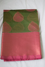 Load image into Gallery viewer, Mehandi Green Kora Silk Benarasi Saree
