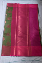 Load image into Gallery viewer, Mehandi Green Kora Silk Benarasi Saree
