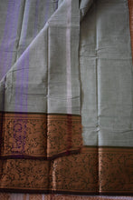 Load image into Gallery viewer, Mint Green Kanchi Cotton Saree

