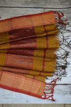 Load image into Gallery viewer, Mustard Yellow Maheshwari Dupatta
