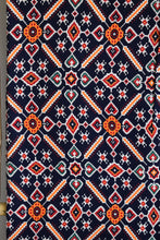 Load image into Gallery viewer, Navy Blue Patola Print Cotton Suit Dupatta Set
