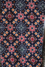 Load image into Gallery viewer, Navy Blue Patola Print Cotton Suit Dupatta Set
